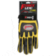 MCR Safety ForceFlex Mechanics Gloves Reinforced Clarino Synthetic Leather Palm Mesh with TPR Metacarpal Protection, Gray/Hi-Vis Yellow, Medium, Y200M