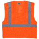 MCR Safety Hi Vis Reflective Safety Vest, ANSI Type R Class 2, Mesh with 2in Silver Stripes, Breakaway Design with Hook and Loop Closures, Fluorescent Orange, XL, CL2MOXL