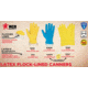 MCR Safety Long Flock Lined Rubber Latex Gloves, 18 mil Thickness, 12in Length, Industry Standard Grade, Blue, Medium, 5280B