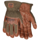 MCR Safety Mustang Utility Drivers Work Gloves, Grain Goat with Double Palm, DuPont Kevlar Lined and Sewn, Nomex Back with Wing Thumb, Brown, Medium, MU3624FRM