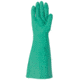 MCR Safety Nitri-Chem Unlined Nitrile Gloves, Industrial Grade, Extra-Long 18in Length, 22 mil Thickness, Green, Large, 5350L