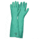 MCR Safety Nitri-Chem Unlined Nitrile Gloves, Industrial Grade, Extra-Long 18in Length, 22 mil Thickness, Green, Large, 5350L
