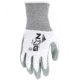 MCR Safety NXG Work Gloves, 10 Gauge Cotton Polyester Shell, Latex Palm and Fingertips, Blue/White, Large, 9680L