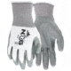 MCR Safety NXG Work Gloves, 10 Gauge Cotton Polyester Shell, Latex Palm and Fingertips, Blue/White, Large, 9680L