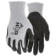 MCR Safety NXG Work Gloves, 13 Gauge Nylon, Nitrile Foam Coated Palm and Fingertips, Black/Gray, Medium, 9673M
