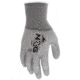 MCR Safety NXG Work Gloves 13 Gauge Nylon Shell, PU Palm and Fingertips, Gray, Small, 9666S