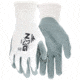 MCR Safety NXG Work Gloves, 15 Gauge Nylon Shell, Air Infused Nitrile Foam Coated Palm and Fingertips, Gray/White, Large, 9694L
