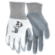 MCR Safety NXG Work Gloves, 15 Gauge Nylon Shell, Nitrile Coated Palm and Fingertips, Gray/White, Large, 9683L