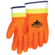 MCR Safety Oil Hauler Double Dipped PVC Work Gloves, PVC over Lime PVC, Soft Jersey Lining, Protective Safety Cuff, Orange/Lime, Large, 6410SCHV