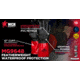 MCR Safety PredaStretch Work Gloves, 18 Gauge Seamless Nylon Shell, Full PVC Nitrile Coating with Sandy Finish, 12in Gauntlet Cuff, Red and Black, Small, MG9648S