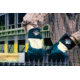 MCR Safety Predator Series Over the Knuckle Nitrile Coated Work Gloves, Palm Reinforced with DuPont Kevlar, Safety Cuff and Jersey Lined, Blue/White, Large, 9760K