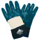 MCR Safety Predator Series Over the Knuckle Nitrile Coated Work Gloves, Palm Reinforced with DuPont Kevlar, Safety Cuff and Jersey Lined, Blue/White, Large, 9760K
