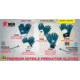 MCR Safety Predator Series Over the Knuckle Nitrile Coated Work Gloves, Palm Reinforced with DuPont Kevlar, Safety Cuff and Jersey Lined, Blue/White, Large, 9760K