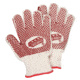 MCR Safety Red Brick Terrycloth Heat Resistant Gloves - Womens, Heavy Weight 2-Ply Construction, Loop-in Terrycloth, Nitrile Blocks on Both Sides, Russet/Natural, Small, 9462K