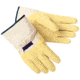 MCR Safety Rubber Coated Canvas Work Gloves, Crinkle Texture Finish, Rubberized Safety Cuff, Industrial Grade, Yellow/Natural, Large, 6800