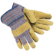 MCR Safety Split Pigskin Leather Palm Work Gloves, 2.5in Starched Safety Cuff, Wing Thumb, Beige, Large, 1950L
