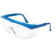 MCR Safety SS120 ST1 Series Safety Glasses, Wrap-Around Lens Design with Built-In Side Shields, Clear Lens/ Blue Frame, One Size, SS120