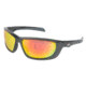 MCR Safety UD11R Swagger UD1 Series Safety Glasses, Co-Injected TPR over Polycarbonate Temples, Fire Mirror, One Size, UD11R