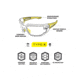 Mechanix Wear VXF20AJPU Type-X Safety Glasses Medium Anti-Scratch Gray Frame