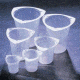 Medegen Medical Tri-Pour Graduated Disposable Beakers, Case of 500, Polypropylene Caps, PL5930-100