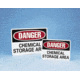National Marker Sign Danger Chem Storage 10X14 D-239-PB