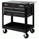 Waterloo 3 Drawer Metal Utility Cart Bl 797-UC310BK, Unit EA