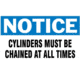 Brady 3inx5in Notice Chain Cylinders 262-60314, Unit PK