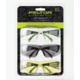 PELTOR Sport SecureFit 400 Eye Protection, 3Pack Clear,Amber,Grey Lenses, Anti Fog, Clear, SF400-P3PK-6