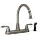 Phoenix Faucets Two Handle 8 Hybrid Kitchen Faucet With High Arc Spout With Side Sprayer, Brushed Nickel, PF231401