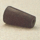 Plasticoid Black Rubber Stoppers, One-Hole 10-M291