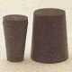 Plasticoid Black Rubber Stoppers, Solid 0-M290