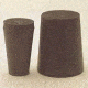 Plasticoid Black Rubber Stoppers, Solid 105M290