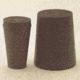 Plasticoid Black Rubber Stoppers, Solid 14-M290