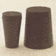 Plasticoid Black Rubber Stoppers, Solid 5--M290