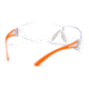Pyramex Cortez Safety Eyewear - Clear Lens, Orange Temples Frame SO3610S