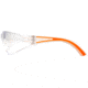 Pyramex Cortez Safety Eyewear - Clear Lens, Orange Temples Frame SO3610S