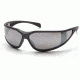Pyramex Exeter Safety Eyewear - Silver Mirror Anti-Fog Lens, Charcoal Gray Frame SCG5170DT