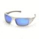 Pyramex Goliath Safety Glasses,White Frame, Ice Blue Mirror Lens SW5665D