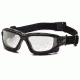 Pyramex I-Force Safety Glasses, Black Frame & Clear Anti-Fog Lens SB7010SDT