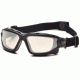 Pyramex I-Force Safety Glasses, Black Frame & Indoor/Outdoor Mirror Anti-Fog Lens SB7080SDT