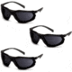 Pyramex Proximity Safety Glasses w/Dark Gray H2MAX Anti-Fog Lens, Black, Pack of 3
