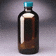 Qorpak Boston Round Bottles, Amber, Narrow Mouth, Qorpak 7718D With 14B Rubber-Lined Black Phenolic Cap*