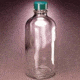 Qorpak Boston Round Bottles, Narrow Mouth, Qorpak 7709B With Polyseal-Lined Black Phenolic Cap