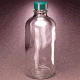 Qorpak Boston Round Bottles, Narrow Mouth, Qorpak 7912 With Fluoropolymer Resin-Lined Green Thermoset Cap