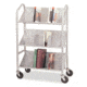 United Stationers Cart 3 Shelf Sloped Slv BDY54143, Unit EA