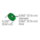 Upchurch Frit Peek .062X .062X .250IN A-700