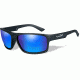 Wiley X Peak Sunglasses,Matte Black Frame,Polarized Blue Mirror Lens WXACPEA09