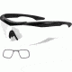 Wiley X WX Talon Sunglasses - Matte Black Frame w/ 2 Lens Package (Smoke Grey, Clear) w/ RX Insert CHTAL1RX