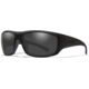 Wiley X WX Omega Sunglasses, Matte Black Frame, Captivate Pol Grey Lenses, ACOME08