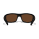Wiley X WX Omega Sunglasses, Matte Black Frame, Captivate Polarized Green Mirror Lens, ACOME22